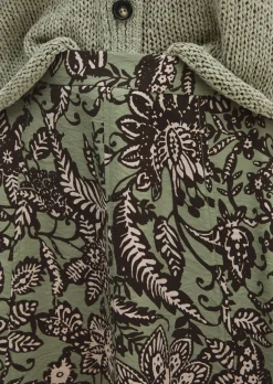 Crinkle-Print-Rock regular aus glänzendem Viskose-Mix