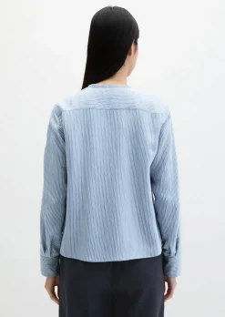 Crinkle-Streifenbluse A-Shape aus LENZING™ ECOVERO™