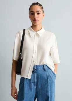 Crop-Bluse relaxed aus TENCEL™ Lyocell