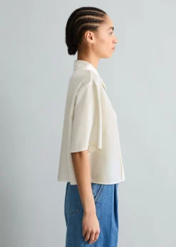 Crop-Bluse relaxed aus TENCEL™ Lyocell