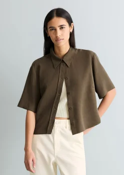 Crop-Bluse relaxed aus TENCEL™ Lyocell