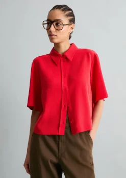 Crop-Bluse relaxed aus TENCEL™ Lyocell