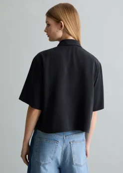 Crop-Bluse relaxed aus TENCEL™ Lyocell