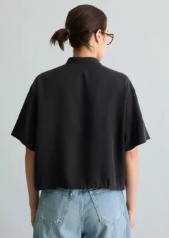 Crop-Blusenshirt relaxed aus TENCEL™ Lyocell