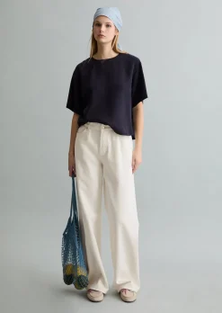 Crop-Blusenshirt relaxed aus TENCEL™ Lyocell