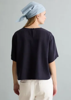 Crop-Blusenshirt relaxed aus TENCEL™ Lyocell