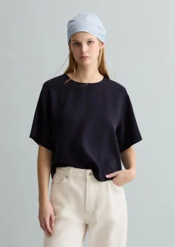 Crop-Blusenshirt relaxed aus TENCEL™ Lyocell