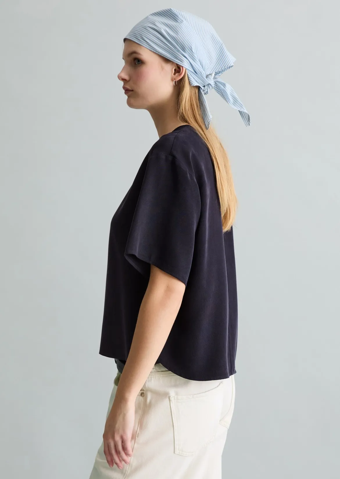 Crop-Blusenshirt relaxed aus TENCEL™ Lyocell