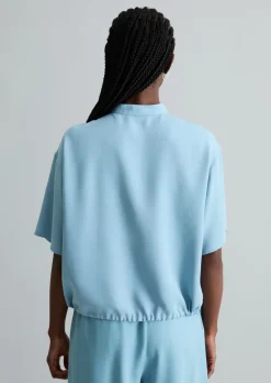 Crop-Blusenshirt relaxed aus TENCEL™ Lyocell