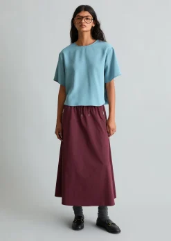 Crop-Blusenshirt relaxed aus TENCEL™ Lyocell