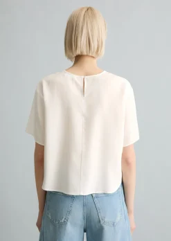 Crop-Blusenshirt relaxed aus TENCEL™ Lyocell