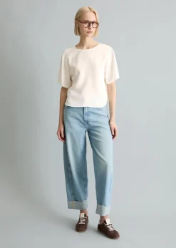 Crop-Blusenshirt relaxed aus TENCEL™ Lyocell