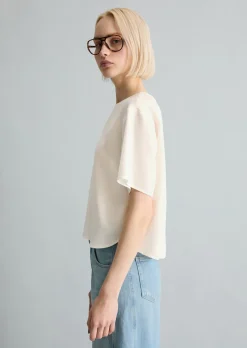 Crop-Blusenshirt relaxed aus TENCEL™ Lyocell