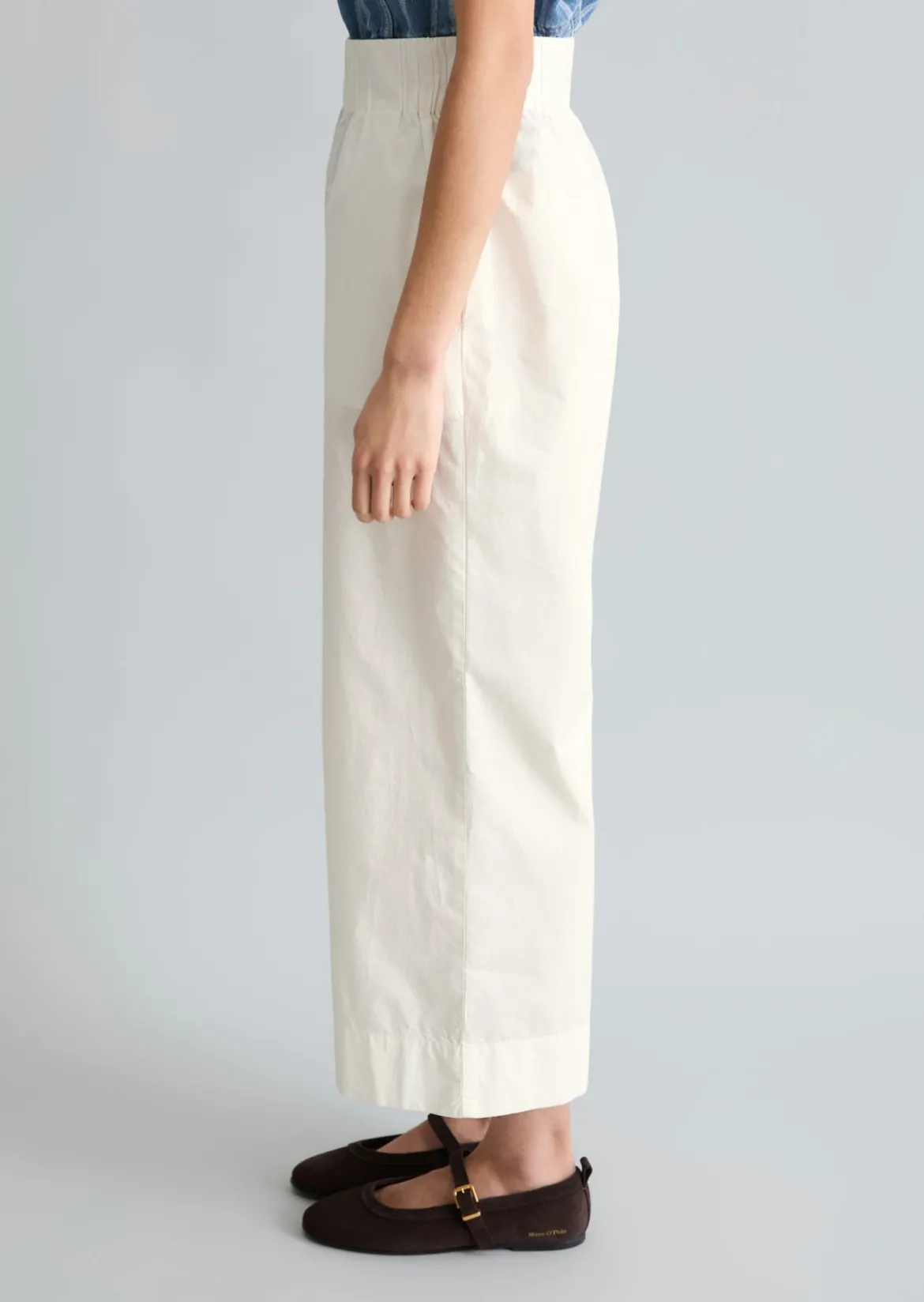 Culotte relaxed aus Papertouch-Popeline