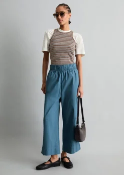 Culotte relaxed aus Papertouch-Popeline