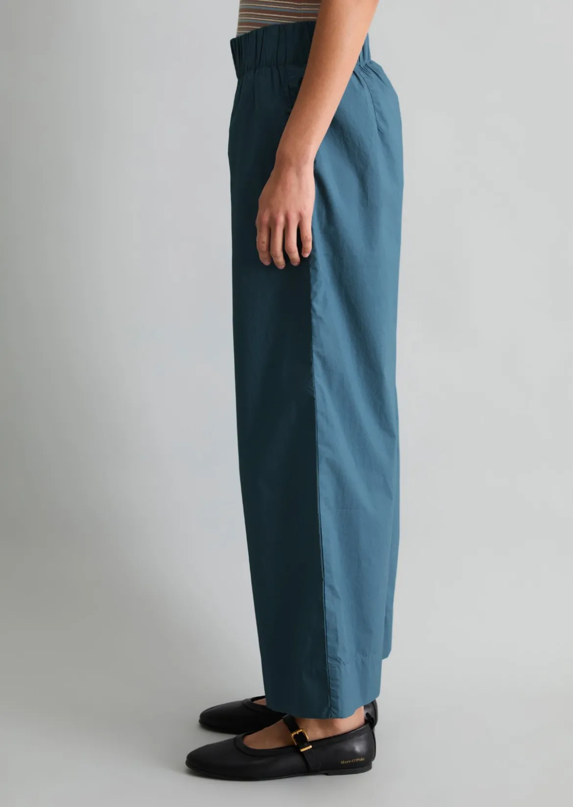 Culotte relaxed aus Papertouch-Popeline