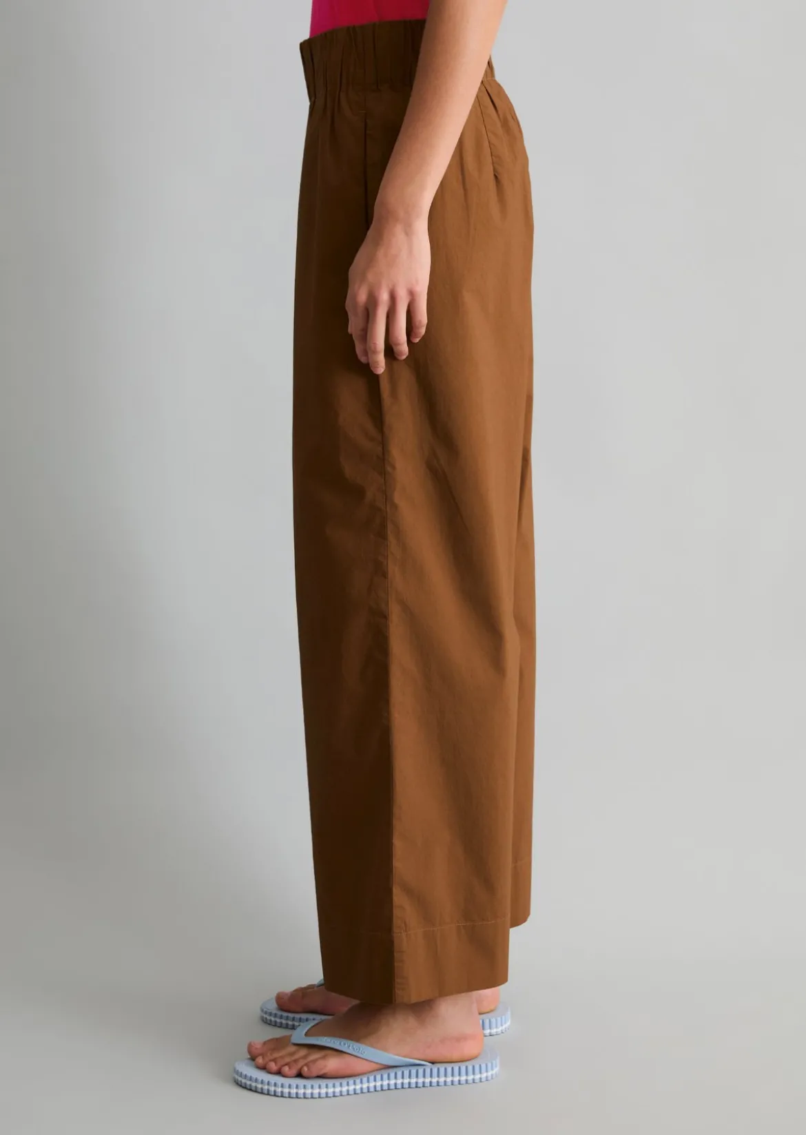 Culotte relaxed aus Papertouch-Popeline