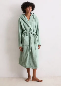 Damen-Bademantel Model Timeless Melange mit Kapuze