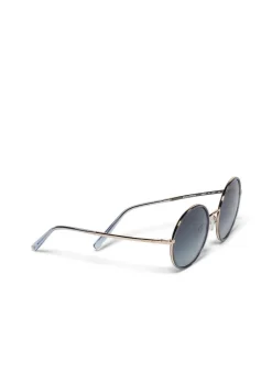 Damen-Sonnenbrille mit extravagantem Edelstahl-Acetat-Rahmen