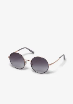 Damen-Sonnenbrille mit extravagantem Edelstahl-Acetat-Rahmen