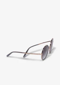 Damen-Sonnenbrille mit extravagantem Edelstahl-Acetat-Rahmen