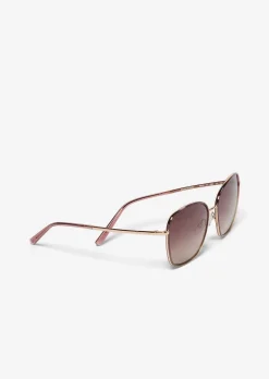 Damen-Sonnenbrille mit filigranem Metall-Rahmen