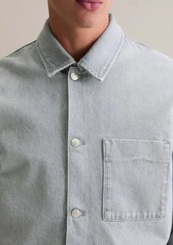 Denim-Overshirt aus Baumwolle