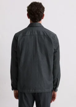 Denim-Overshirt mit Reißverschluss
