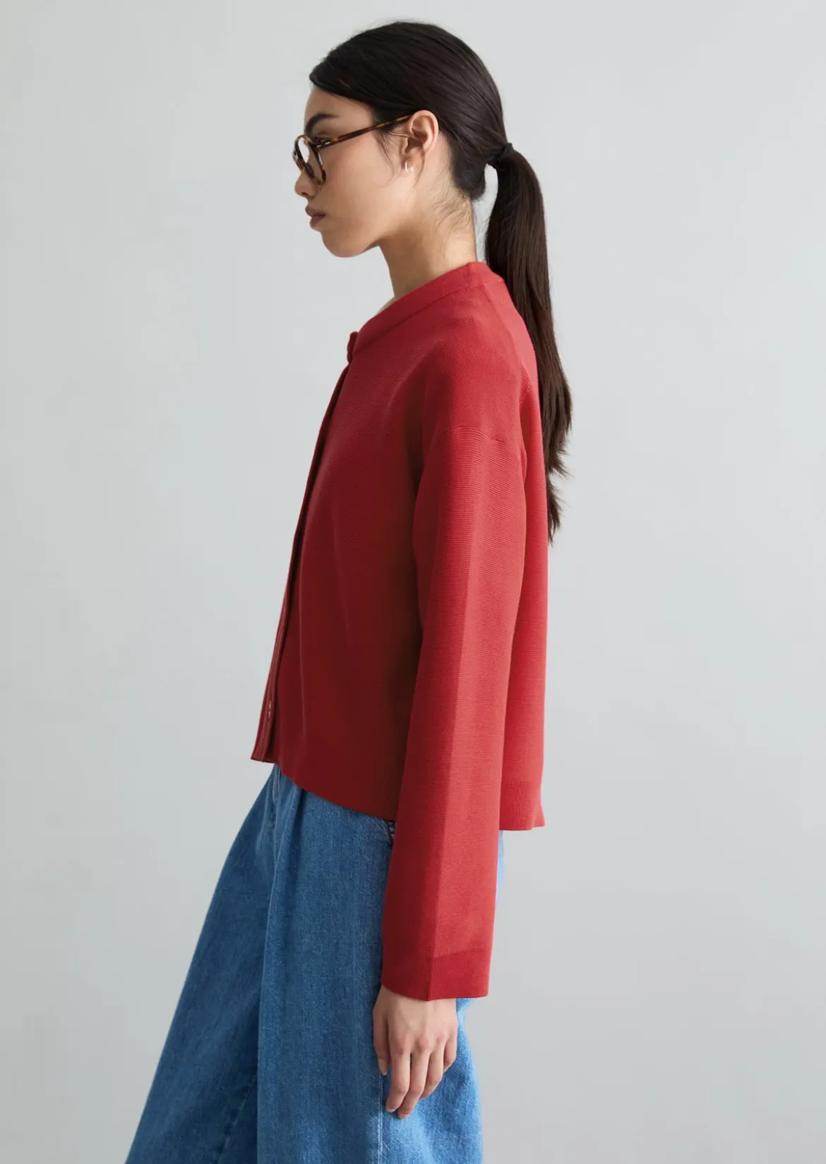 DfC Cardigan relaxed aus kompaktem Baumwollgarn