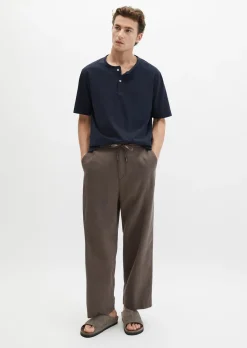 DfC Henley-Shirt regular aus softem Slub-Jersey