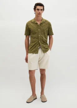 DfC Jerseyshirt regular mit weichem Frottee-Blattmuster