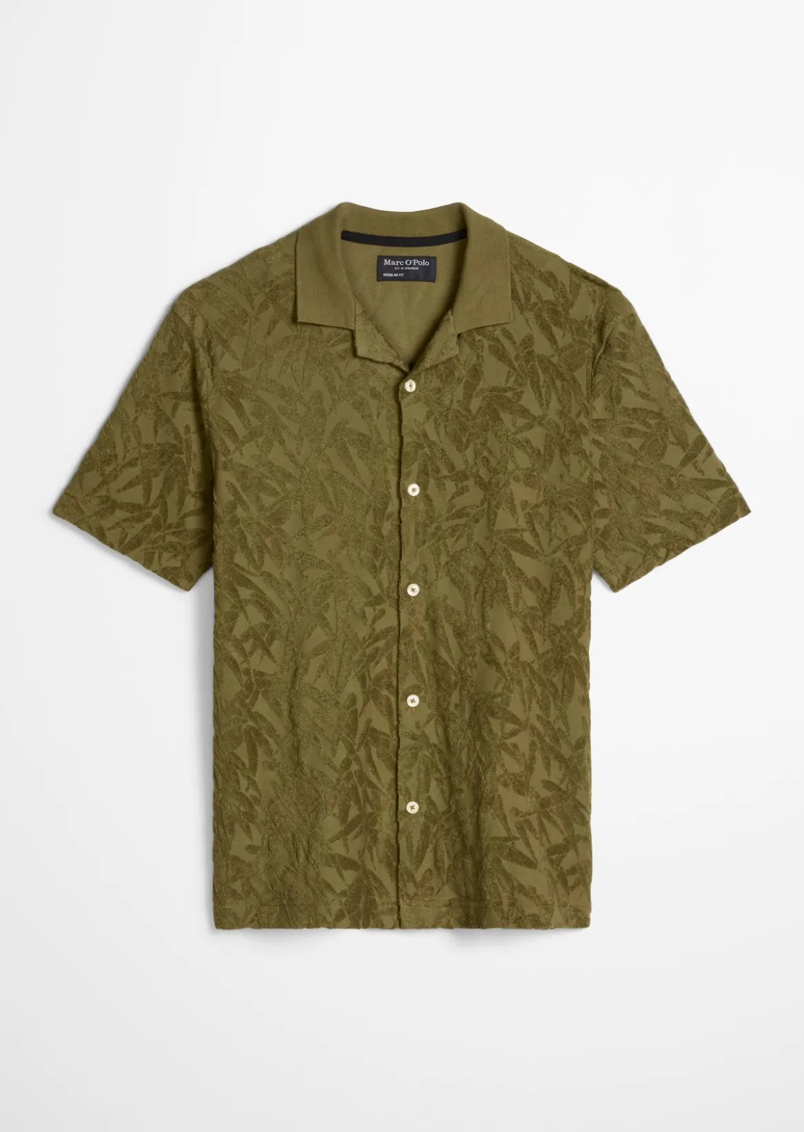 DfC Jerseyshirt regular mit weichem Frottee-Blattmuster