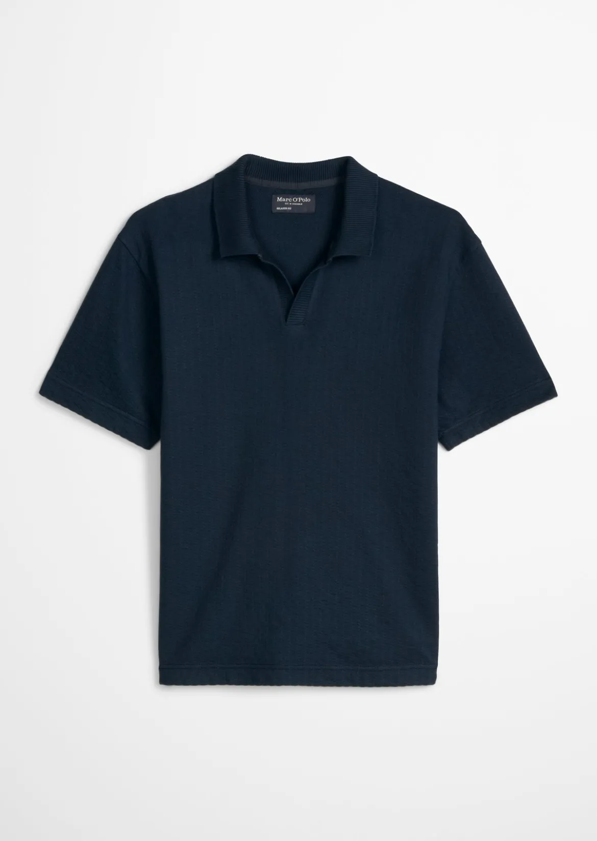 DfC Poloshirt Jersey Structure regular aus schwerem Ripp-Jersey