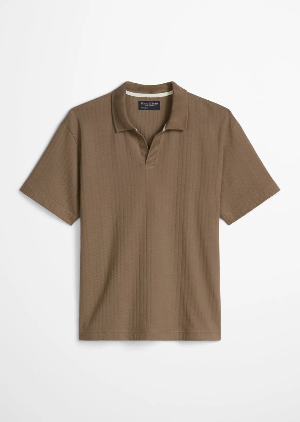 DfC Poloshirt Jersey Structure regular aus schwerem Ripp-Jersey