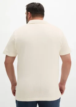 DfC Poloshirt Jersey Structure regular aus schwerem Ripp-Jersey