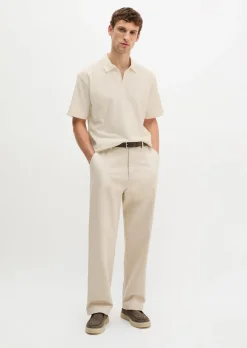 DfC Poloshirt Jersey Structure regular aus schwerem Ripp-Jersey