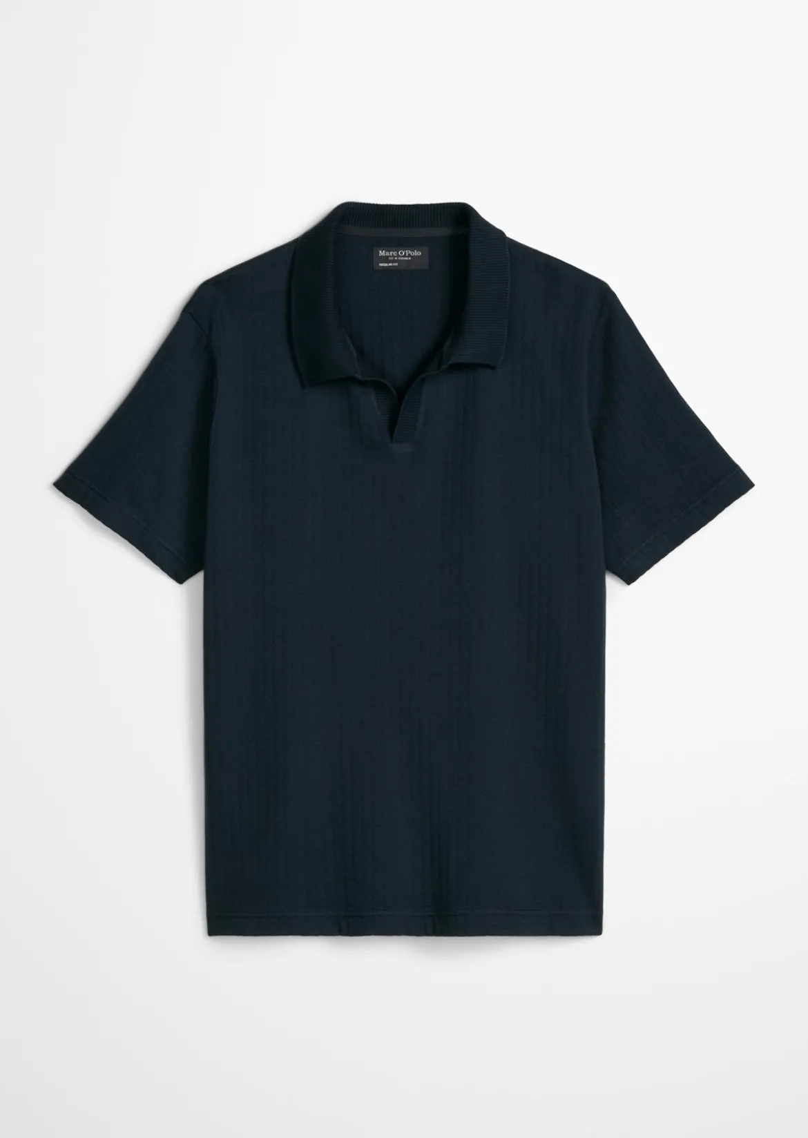 DfC Poloshirt Jersey Structure regular aus schwerem Ripp-Jersey