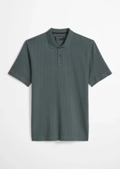 DfC Poloshirt regular im strukturierten Karo-Jacquard