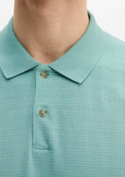 DfC Poloshirt regular im strukturierten Karo-Jacquard