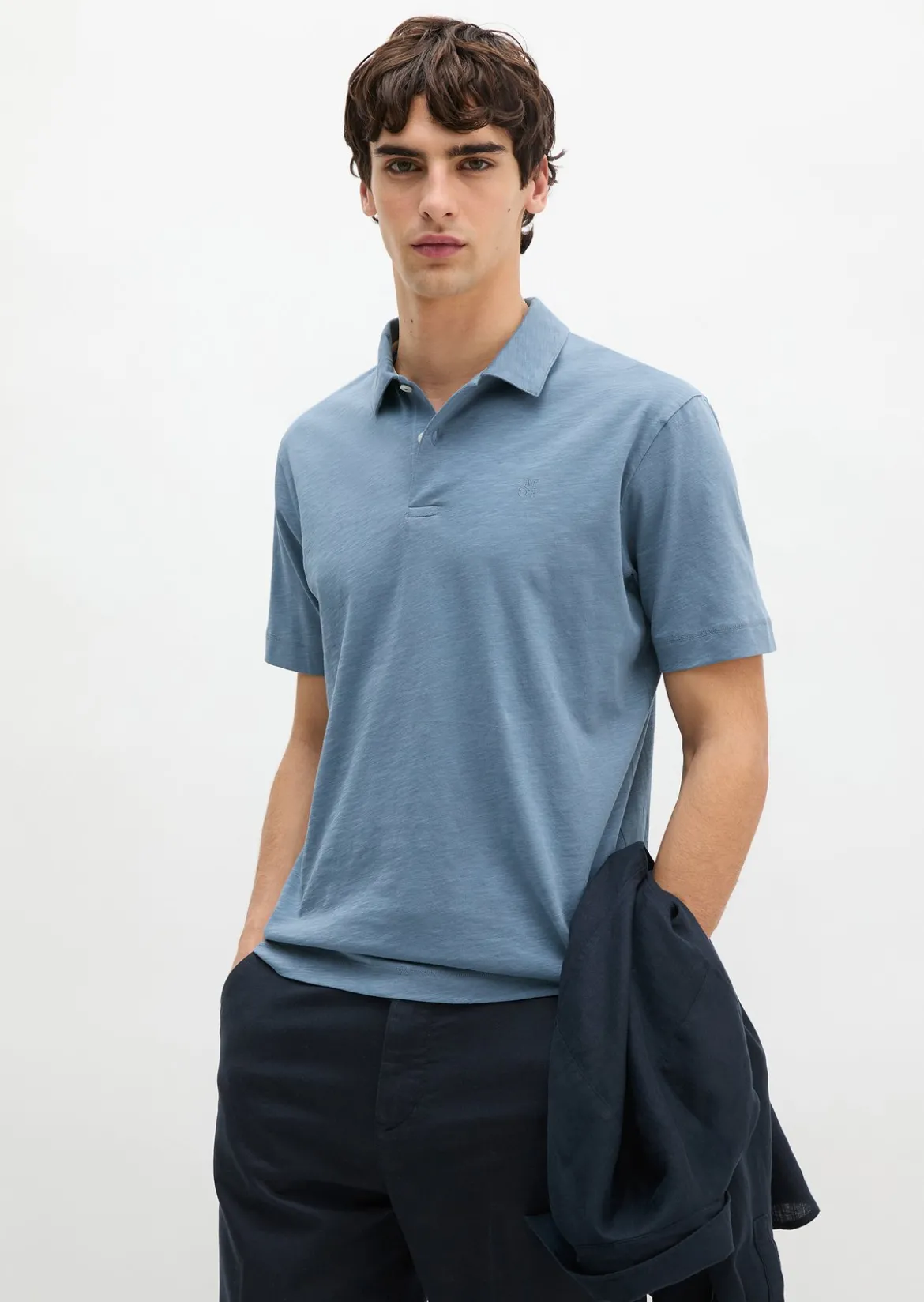 DfC Poloshirt Slub-Jersey regular aus weicher Bio-Baumwolle
