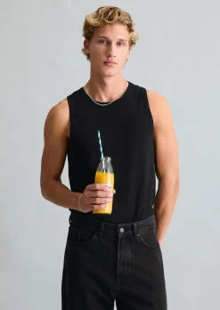 DfC Ripp-Tanktop slim aus Bio-Baumwoll-Mix