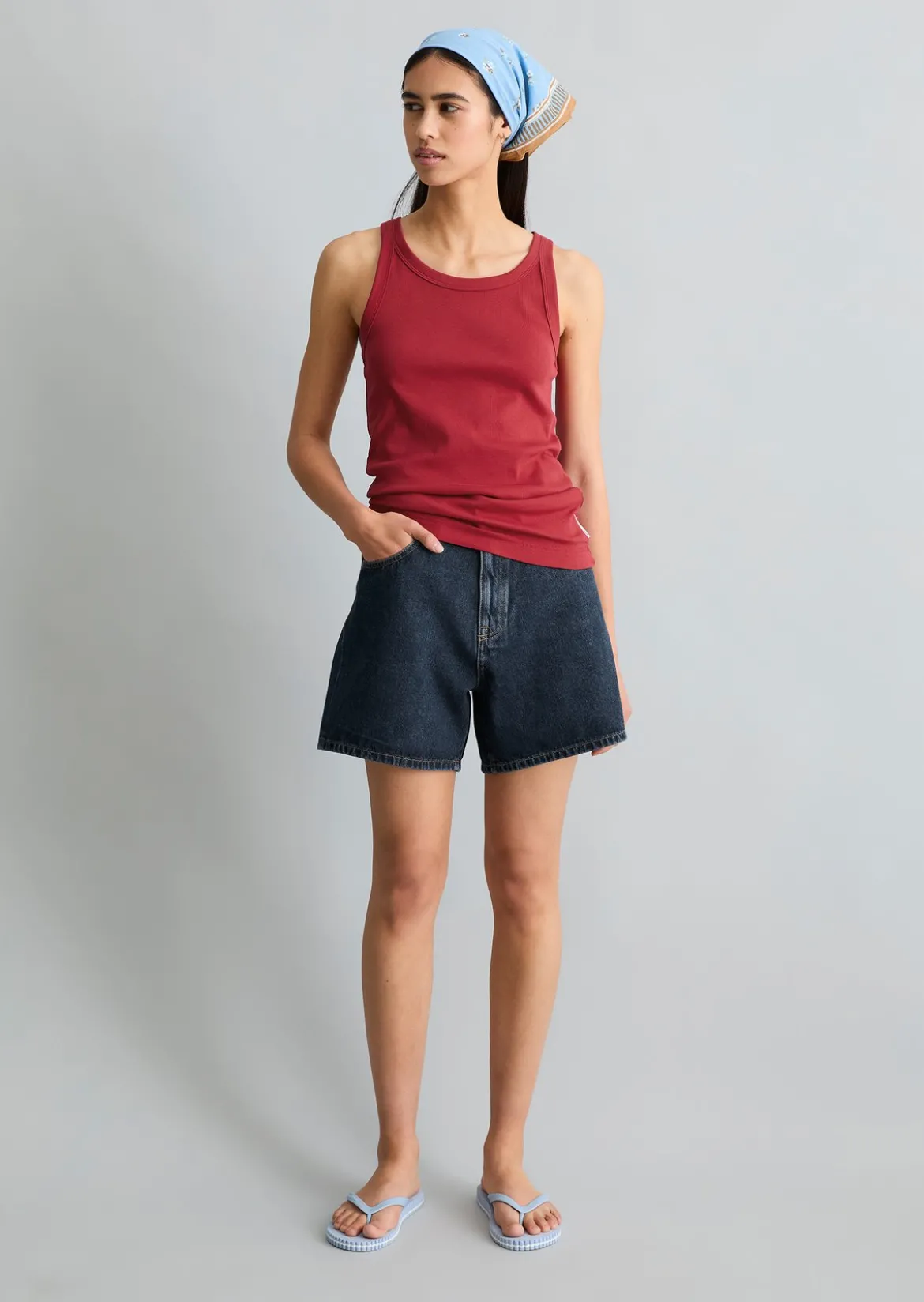 DfC Ripp-Tanktop slim aus Bio-Baumwoll-Stretchjersey
