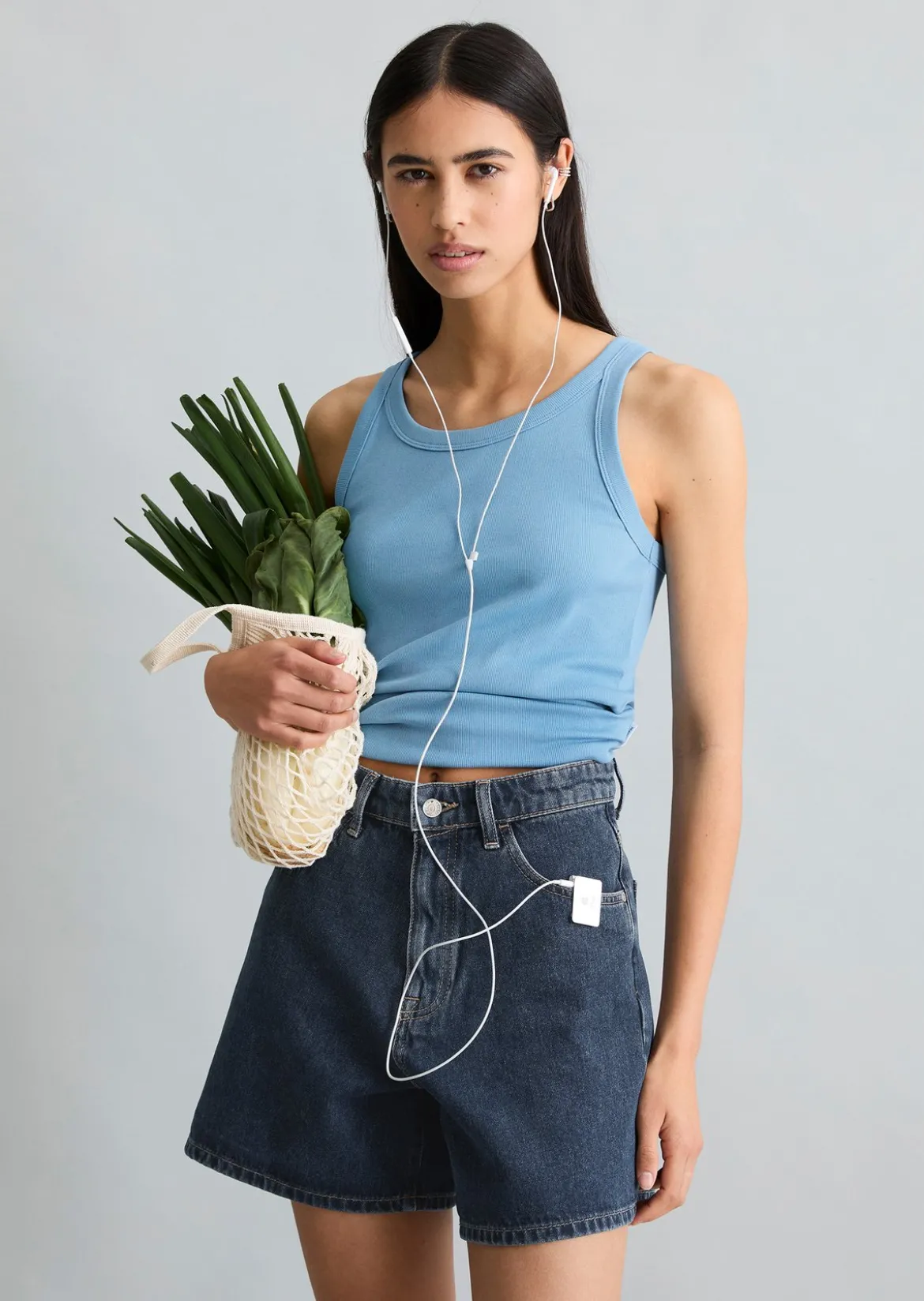 DfC Ripp-Tanktop slim aus Bio-Baumwoll-Stretchjersey