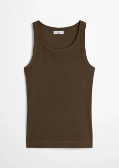 DfC Ripp-Tanktop slim aus Bio-Baumwoll-Stretchjersey