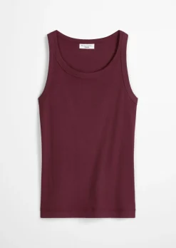 DfC Ripp-Tanktop slim aus Bio-Baumwoll-Stretchjersey