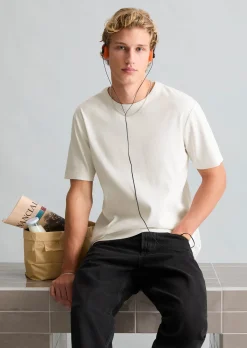 DfC Ripp-T-Shirt regular aus Bio-Baumwoll-Mix