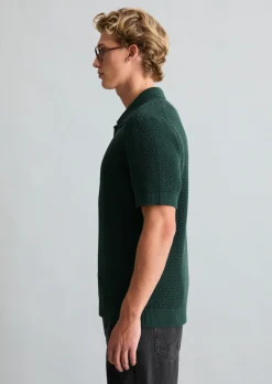 DfC Strick-Poloshirt relaxed mit luftiger Strickstruktur