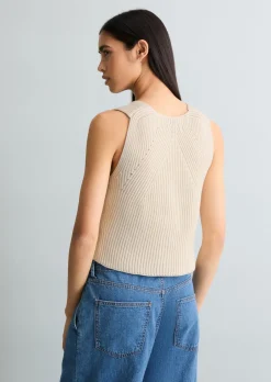 DfC Strickweste regular aus reinem Organic Cotton-Garn