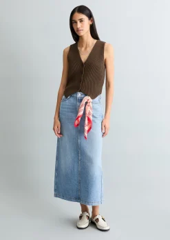DfC Strickweste regular aus reinem Organic Cotton-Garn
