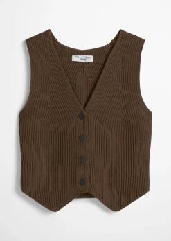 DfC Strickweste regular aus reinem Organic Cotton-Garn